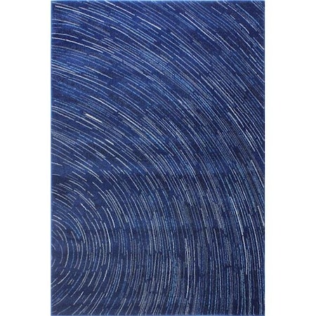 Bashian Bashian E110-DKBL-76X96-5468 Bashian Everek Collection Contemporary Polypropylene Machine Made Area Rug; Dark Blue - 7 ft. 6 in. x 9 ft. 6 in. E110-DKBL-76X96-5468